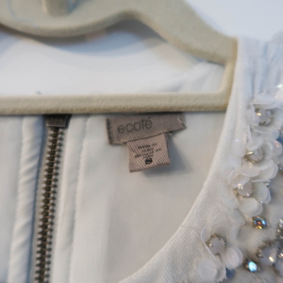 Ecoté Jasmina Velvet Embellished Mini Shift Dress - Picture 7 of 8